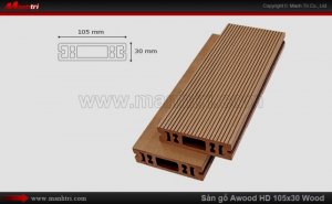 Sàn gỗ Awood HD105x30 Wood \ - Giá ván sàn Awood HD105x35 tính theo m dài: 129,000 đ/m dài \
- Giá ván sàn Awood HD105x35 tính theo m2:1,230,000 đ/m2 (1m2 dùng 7.41m dài ván sàn)