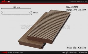 Tên sản phẩm: Sàn gỗ ngoài trời Awood SD120x20_Coffee |
Giá bán: 129,000 VNĐ/M |
Giá vật tư: 1,320,000 VNĐ/M2 |