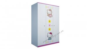 Tủ áo mèo Kitty năng động giá 4.500.000 đ/cái
Hình ảnh được in trực tiếp lên bề mặt gỗ (không phải dán decal đâu nhé) và phun sơn PU cao cấp đảm bảo không phai nhạt hình ảnh trên sản phẩm. Ngoài ra sản phẩm được sơn phủ rất kĩ các phần khuất như phía trong, sau, gầm và nóc, các góc khuất,...