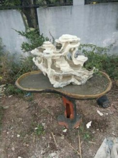 Tiểu cảnh thác nước cao 50cm dài 60cm trang trí đẹp cho ngày Tết