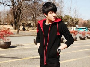 Áo khoác nam coolly mũ trùm màu đen