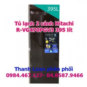 Giá khuyến mãi siêu khủng tủ lạnh Hitachi R-VG470PGV3 395 lít, 2 cánh giá cực tốt
