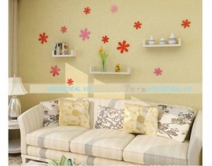 Vòng gỗ dán tường hình hoa