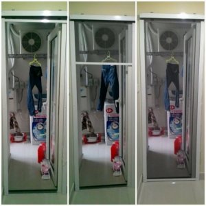 Trước và sau khi lưới được cuốn xuống