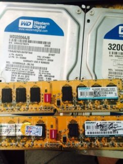 HDD PC 320G good sk 100% , Ram kingmax 2G/800...