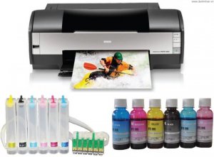 Máy in Epson Stylus Photo 1400 cũ gắn mực Pigment UV