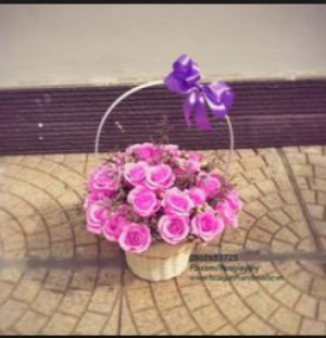Giỏ hoa giấy Valentine