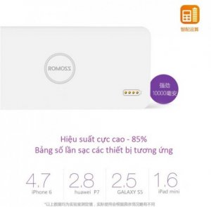 Pin Dự Phòng Romoss Polymos 10 Air New 2016 (10.000 mah)