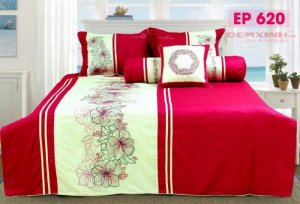 Bộ chăn ga gối Everhome EP 620 - Màu đỏ là nguồn cung cấp năng lượng, tượng trưng cho sự thăng hoa của tình yêu, hạnh phúc. Màu đỏ cũng thường mang ý nghĩa đem lại sự may mắn, sự khởi đầu thuận lợi cho năm mới