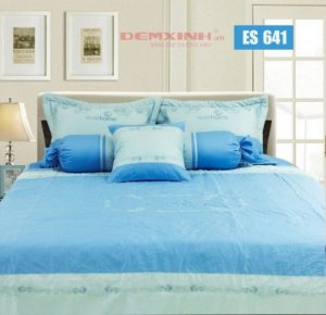 Bộ chăn ga gối Everhome ES 641 - Màu Xanh dương mang lại cảm giác thư thái, nhẹ nhàng, là màu của sự yên bình, mang ý nghĩa gia đình êm ấm, hòa thuận.