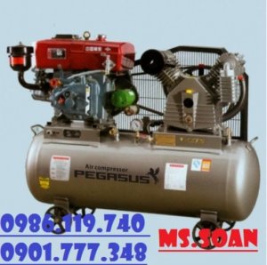 Máy nén khí 15HP chạy dầu, máy nén khí pegasus 11 KW, máy nén khí diesel,