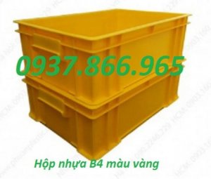 Thanh lý: thùng nhựa b4 màu xanh dương kt 510x340x162mm Cty Bluesky Việt Nam