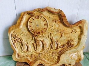 Đồng hồ gỗ lu nghiến