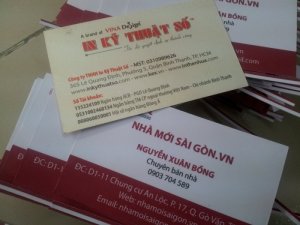 In nhanh danh thiếp cho khách hàng tại TPHCM - thực hiện in bởi In Kỹ Thuật Số