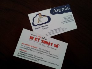 In name card sắc nét cho khách hàng thuộc công ty nước ngoài - thực hiện in bởi In Kỹ Thuật Số