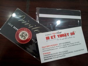 In thẻ VIP có gia công dập nổi số tại In Kỹ Thuật Số