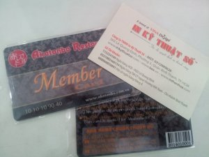 In thẻ nhựa khách hàng VIP cho nhà hàng tại In Kỹ Thuật Số