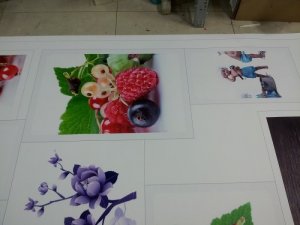 In trang trí hình trái cây, hoa quả cho quán | In PP cán format từ In Kỹ Thuật Số