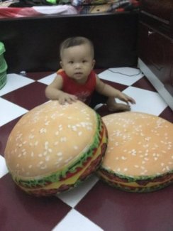 Gối Hamburger 3D