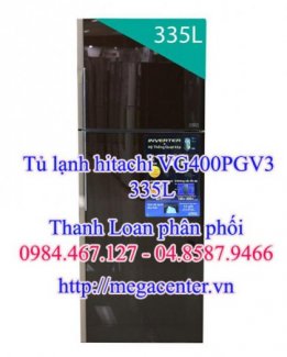 Thời điiểm sở hữu Tủ lạnh inverter Hitachi VG400PGV3GBW 335 lít màu nâu là đây !!!