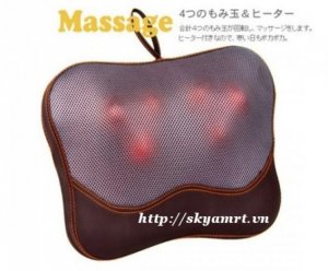 Gối massage hồng ngoại 5D Japan ENK 6 bi xoay