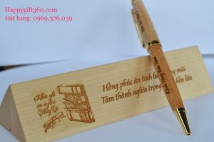 Bút gỗ khắc tên - Bút gỗ may mắn