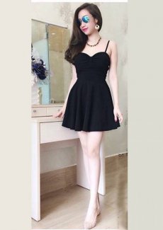 Đầm xòe đan dây chéo lưng
Chất liệu: tuyết mưa - Màu sắc: xanh, vành bơ, đen
Kiểu dáng: xòe - Form đẹp như hình
Price: 230k