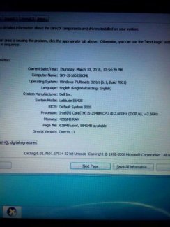 Dell core i5-2540M ram 4gb