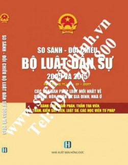 Sách SO SÁNH – ĐỐI CHIẾU BỘ LUẬT DÂN SỰ 2005-2015