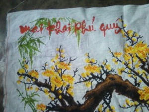 Thành phẩm tranh thiêu