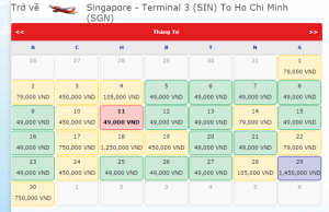 Vé đi singapore giá chỉ 49.000 VND vào tháng 4 ,5