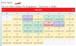 Vé đi singapore giá chỉ 49.000 VND vào tháng 4 ,5