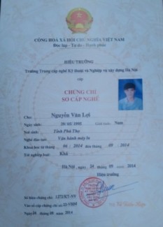 chứng chỉ lái xe nâng