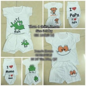 Set 3 bộ thun cotton cho bé