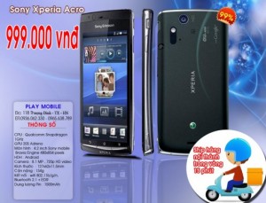 Sony Xperia Acro SO-02C Nhật Bản giá bán chỉ 999.0000vnd