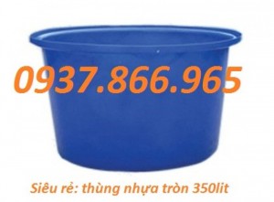 Thùng nhựa tròn 250lit,thùng nhựa công nghiệp giá thanh lý hà nội