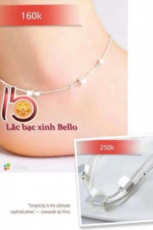 Lắc chân bạc 925 đơn giản cực chất