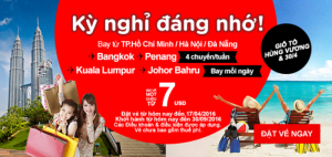 Air Asia tung vé nghỉ hè đi Penang, Johor Bahru 7 USD