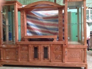 Kệ kính xoan đào