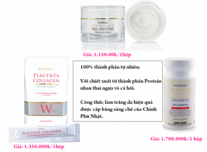 Bộ sản phẩm làm trắng da dành cho dưới 30t