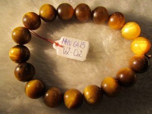 Vòng đeo tay đá Mắt Hổ Vàng thiên nhiên hạt tròn 10ly