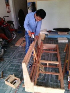 Bọc ghế salon tại nhà