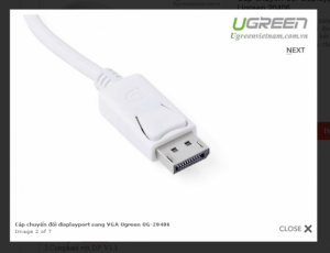 Cable chuyển Display port ra VGA chính hãng Ugreen 20406