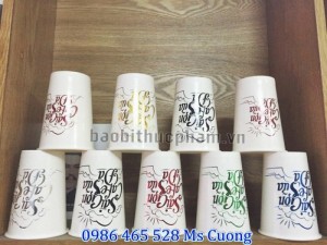 Ly giấy ép nhũ , ly giấy cao cấp, ly giấy dùng một lần