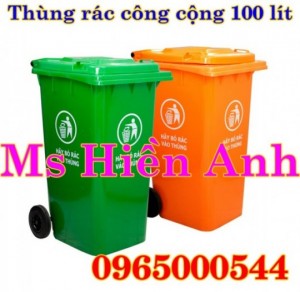 Thùng rác công cộng 100 lít, 120 lít, 240 lít giá rẻ nhất Hà Nội