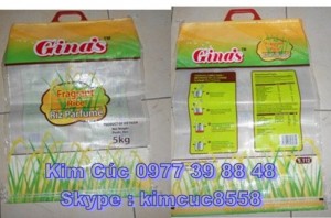 Bao gạo 5kg, 10kg, 25kg, 50kg bao có quai xách, bao tráng PE, bao in ống đồng