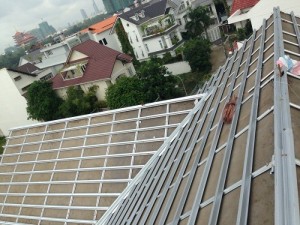 Khung kèo lợp ngói cho mái bê tông