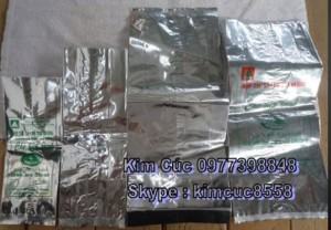 Túi trà 1kg, 2kg, túi trà xếp hông, túi đáy đứng