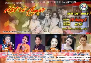 Bán vé đêm nhạc “Hát về Người” tại Hà Nội