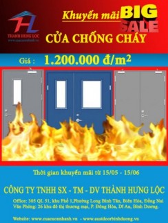 Cửa chống cháy Thành Hưng Lộc 60-90-120'